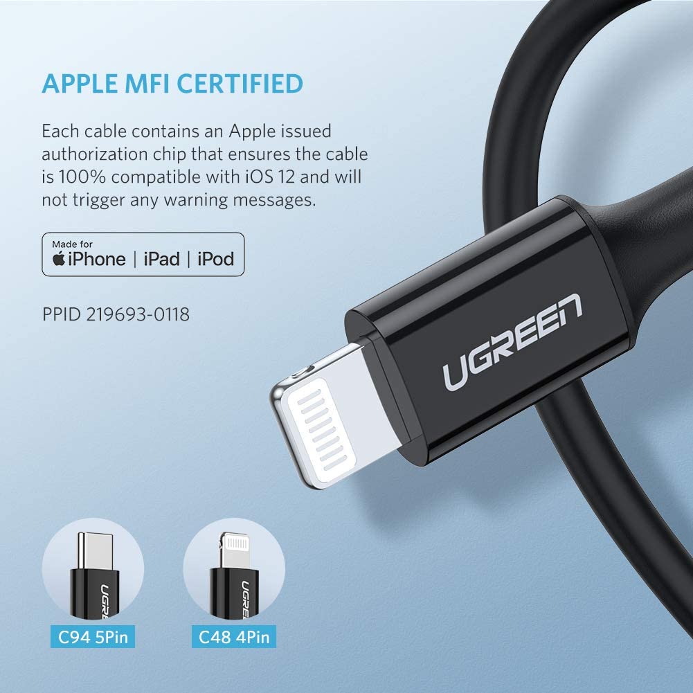 UGREEN USB to Lightning Charging & Sync Cable MFI - Apple